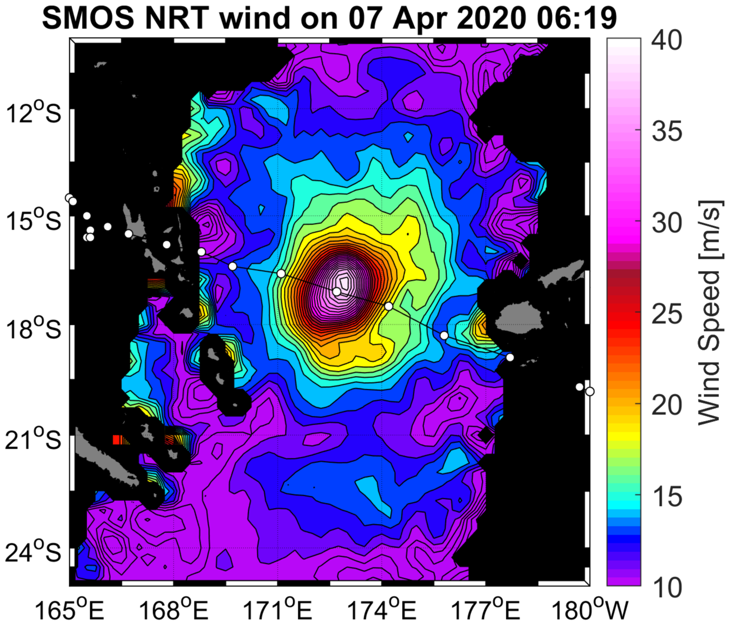 Tropical Cyclone Harold - SMOS WIND DATA SERVICE & STORM Projects